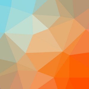 抽象低聚橙色和水正方形背景的例证