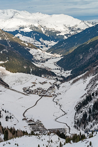 滑雪胜地齐勒河谷Tirol，奥地利