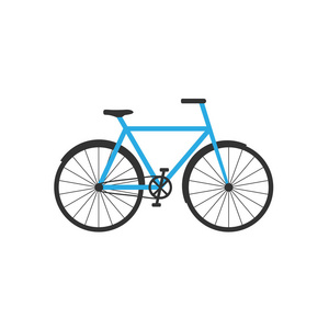 自行车图标。自行车图标。向量例证, 平面设计