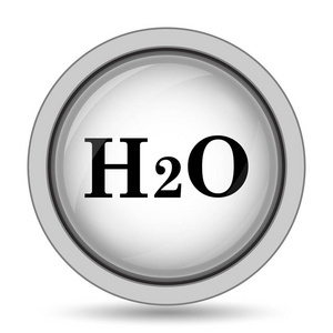 H2o 图标。白色背景上的互联网按钮