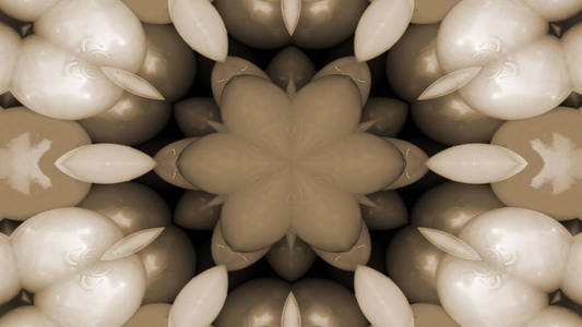 抽象多彩对称图案观赏装饰万花筒运动的几何圆和星形