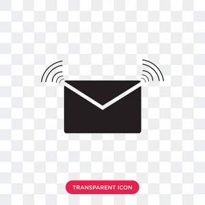 邮件矢量图标在透明背景上被隔离, 邮件徽标 d
