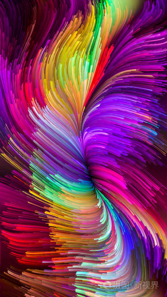 运动系列中的颜色设计创意想象等项目的流动油漆图案的抽象排列用于