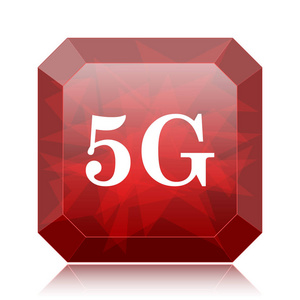 5g 图标, 红色网站按钮白色背景