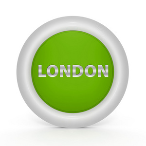 伦敦在白色背景上的圆形图标