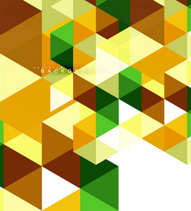 多彩多姿的三角形抽象背景, 马赛克瓷砖概念