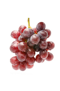 孤立在白色的新鲜红葡萄