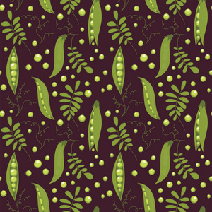 矢量无缝模式的绿豌豆
