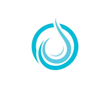 水滴 logo 模板矢量插图设计照片