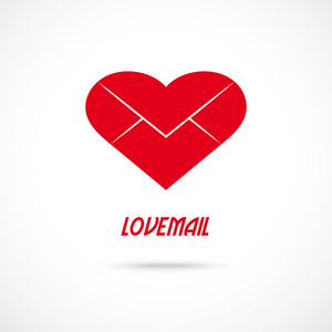 爱字母符号。Lovemail 矢量图