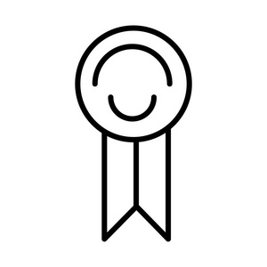 奖励徽章图标矢量隔离白色背景为您的 web 和移动应用程序设计, 奖项徽章徽标概念