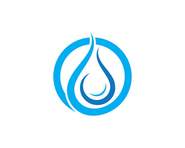 水滴 Logo 模板矢量插图设计