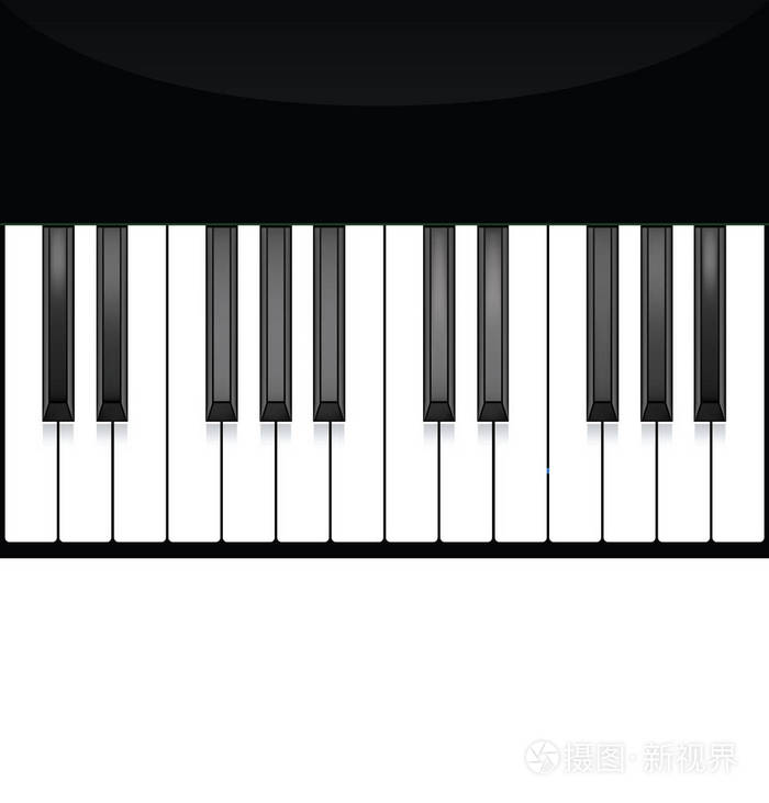 钢琴键键盘仪器音乐平面背景向量例证
