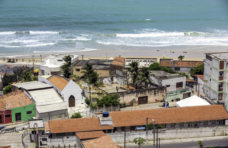 典型的巴西建筑城市由海洋图片