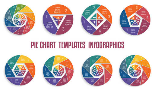 图表业务向量饼图模式集