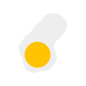 煎蛋图标矢量隔离白色背景为您的 web 和移动应用程序设计, 煎蛋标志概念
