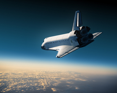 航天飞机着陆照片