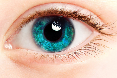 美丽的眼睛闪耀着化妆-股票图像照片