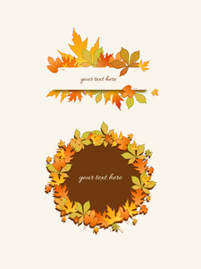 多彩的秋天的树叶背景