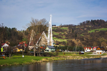 Kroscienko Dunajec 村, Pieniny, 波兰