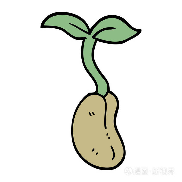 动画片涂鸦苗例证