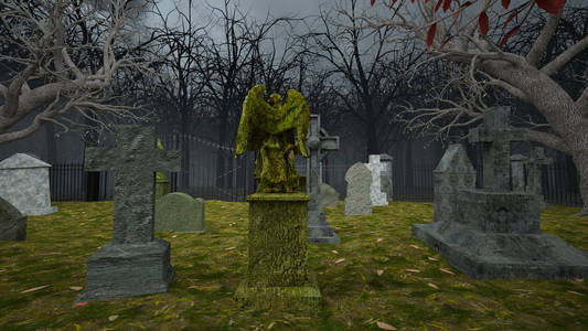 3d cg 渲染的坟墓