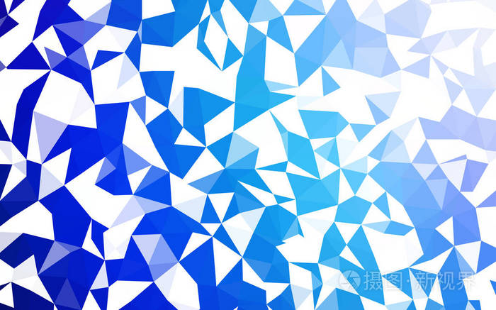 浅蓝色矢量三角形镶嵌罩.带有渐变的折纸风格的几何插图.