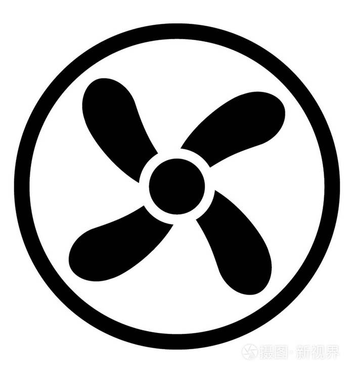 白色背景设计的汽车风扇