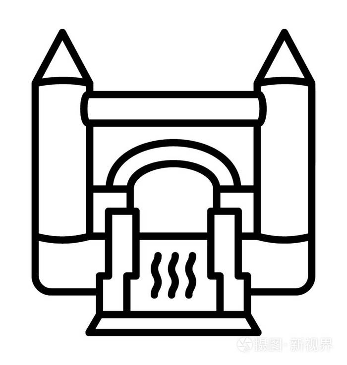 儿童跳跃的充气城堡