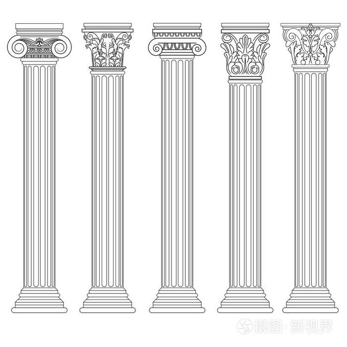 罗马专栏集, 希腊柱子, 古建筑