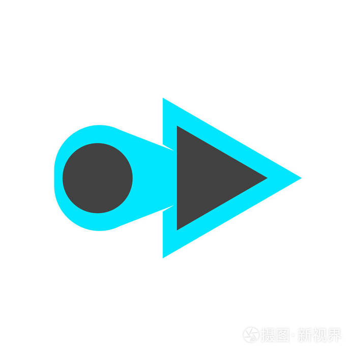 右箭头图标矢量隔离白色背景为您的web和移动应用程序设计右箭头徽标