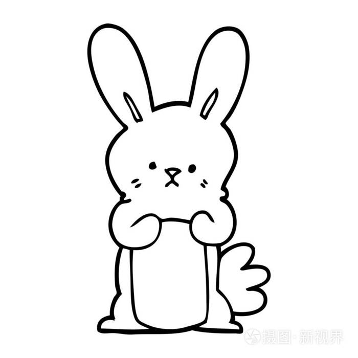 线条画动画片兔兔