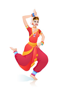 印度女孩以舞蹈