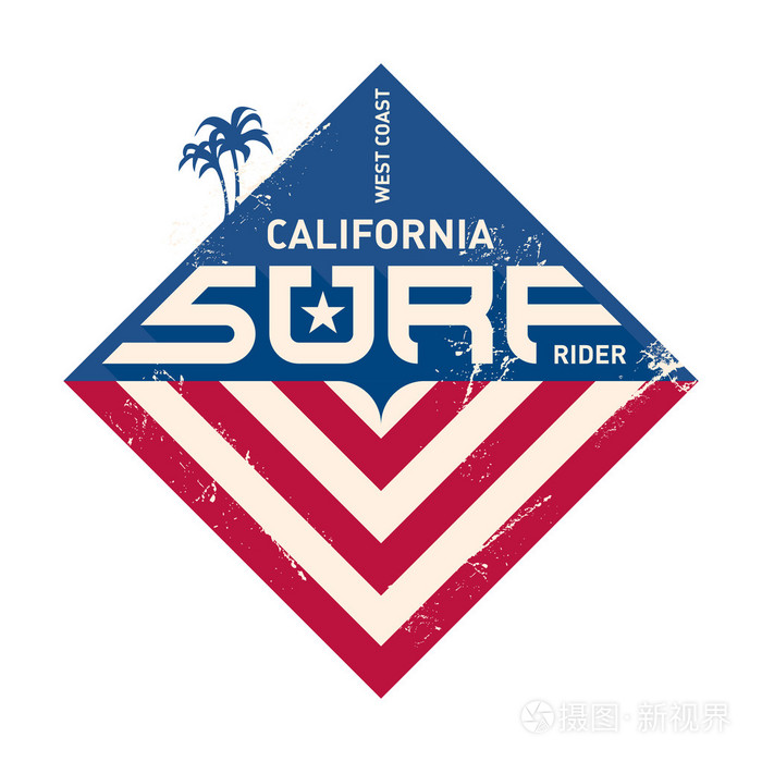 加州西海岸冲浪者