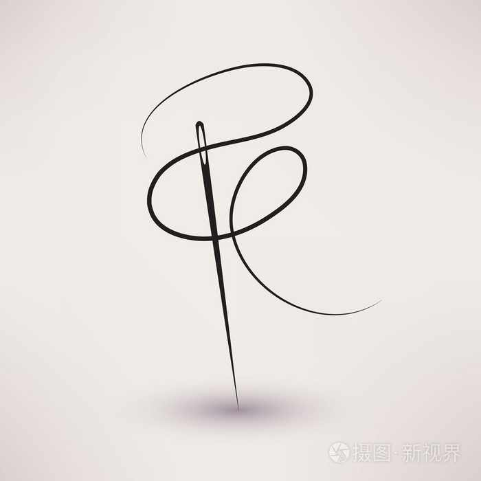 在平面样式的针和线图标矢量插画-正版商用图片099mub-摄图新视界