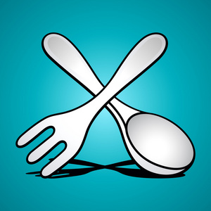 汤匙和叉子的图标