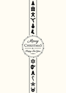 圣诞海报的概念与装饰和问候。向量