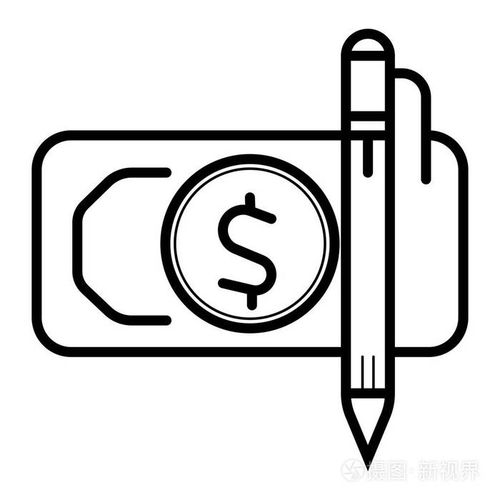 支票的图标矢量图