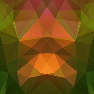 矢量插图.绿色, 棕色, 橙色颜色照片