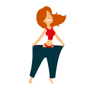 减肥卡通图片-减肥卡通素材-减肥卡通插画-摄图新视界