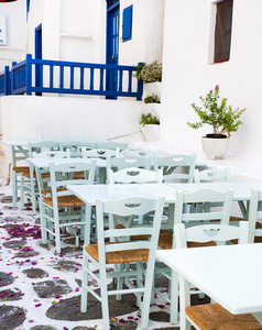 希腊岛的餐厅