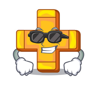 超级酷卡通加号标志概念健康照片