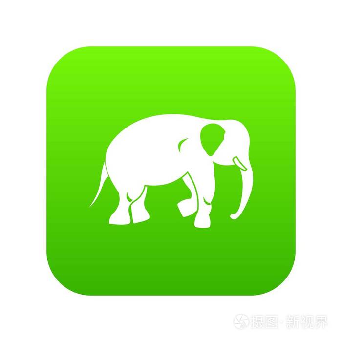 大象图标数字绿色
