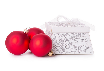 礼品盒低头圣诞球