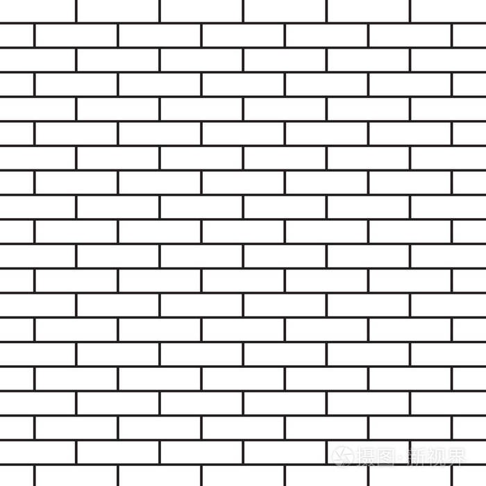 白砖墙纹理矢量图解