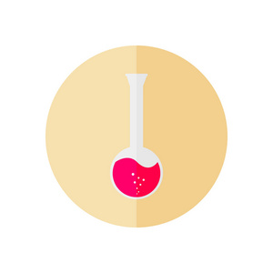平面插图的药水试管矢量图标隔离。药水试管图标