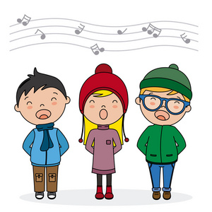 中学生唱歌图片