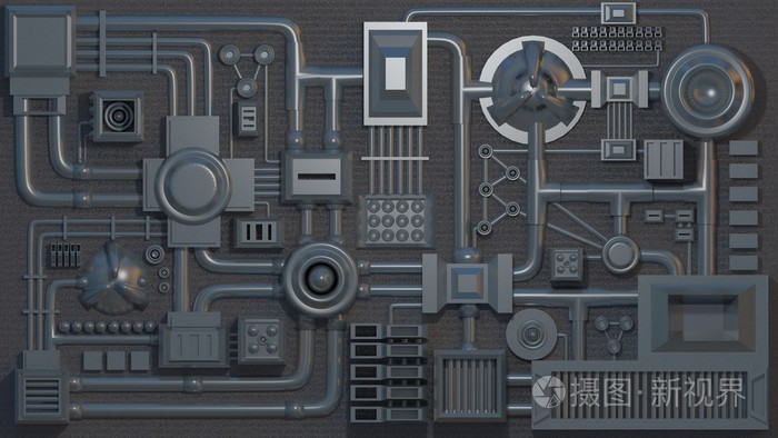 金属机械电子细节纹理