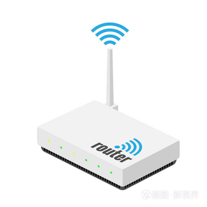 带天线的白色 wi-fi 路由器