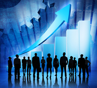 蓬勃发展的世界经济业务人员照片